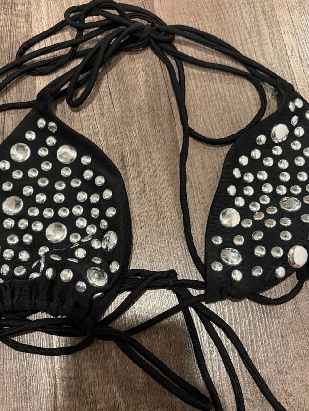 Jaded London Silvra Studded Bikini Top And Bottoms Set - Picture 4 of 5
